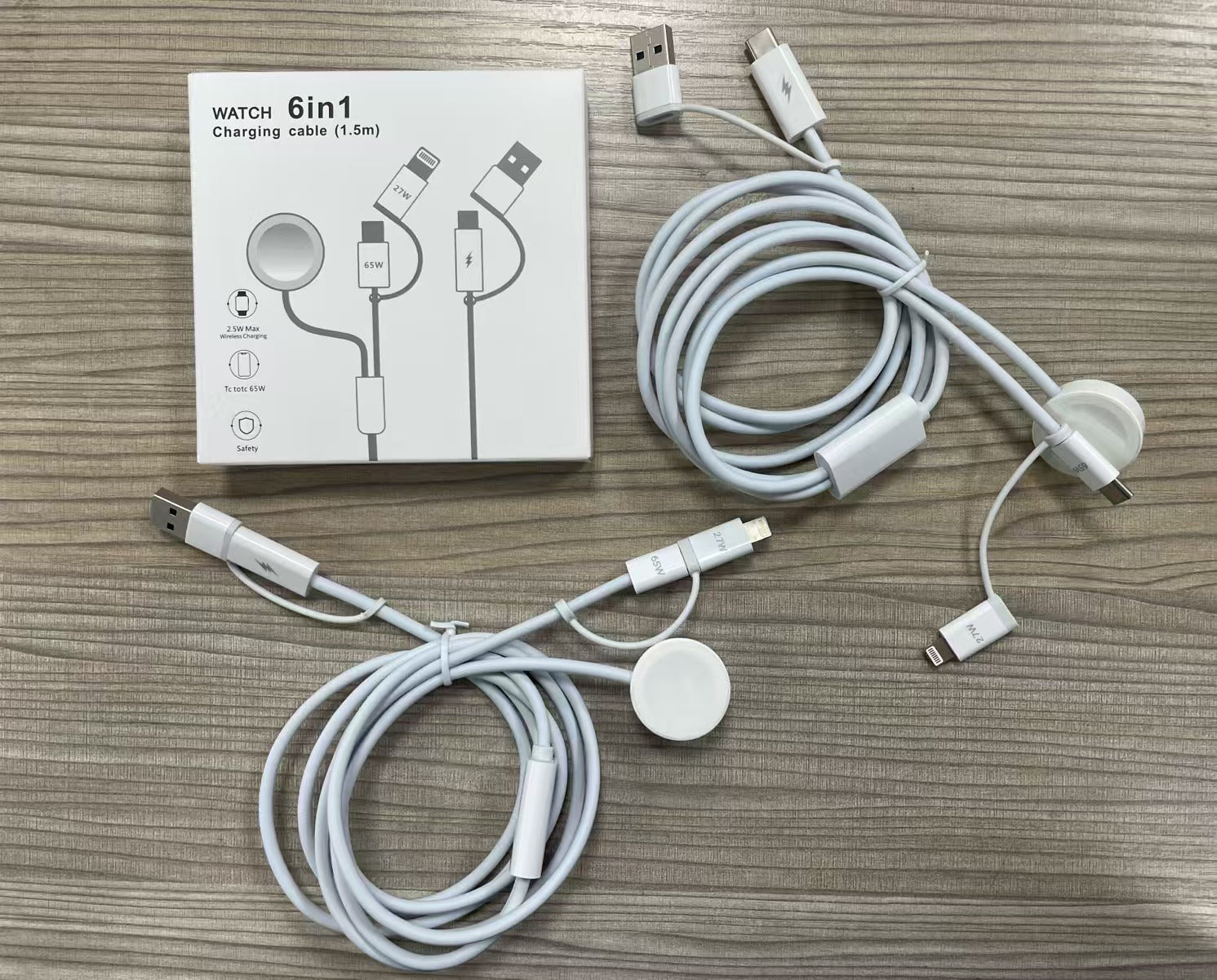 6-in-1 Multi Charging Cable 1.5m – Fast Charge for Apple & More, Universal All-in-One 6-in-1 Multi Charging Cable 1.5m – Fast Charge for Apple & More, Universal All-in-One